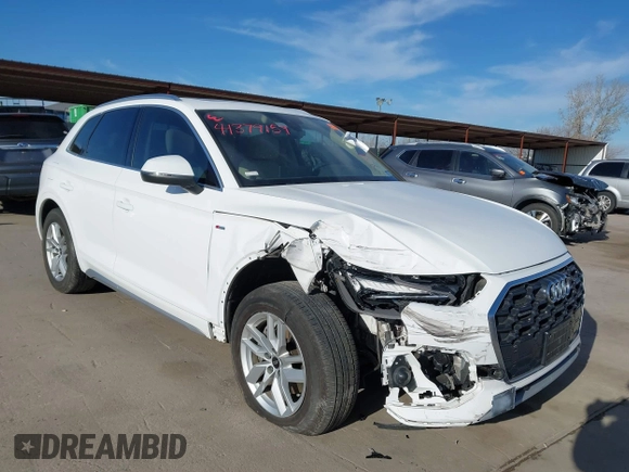 2022 Audi Q5 S line Premium with VIN WA1GAAFY2N2051987, listed as a IAAI auction lot 41379159 with 34,592 mi miles and . Bid and sale history available at DreamBid. Image 1.