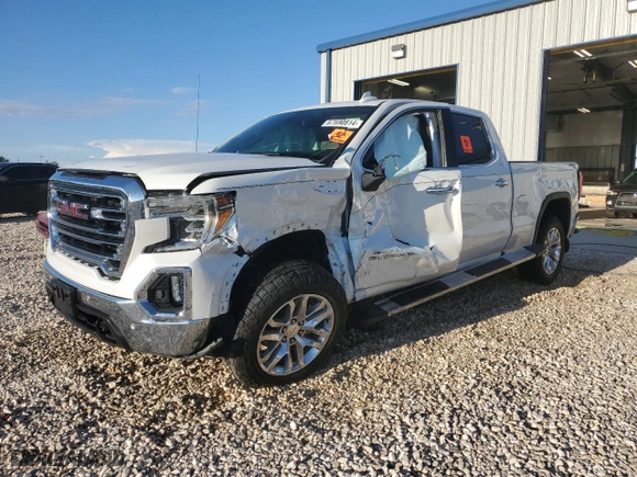 2020 GMC Sierra 1500 SLT with VIN 3GTU9DET0LG403221, listed as a Copart auction lot 67690814 with 0 mi miles and Salvage Title. Bid and sale history available at carsss.com. Image 1.