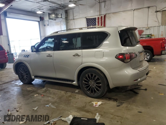 2015 Infiniti QX80 with VIN JN8AZ2NE4F9085038, listed as a Copart auction lot 52729425 with 214,783 mi miles and Clean title. Bid and sale history available at DreamBid. Image 2.