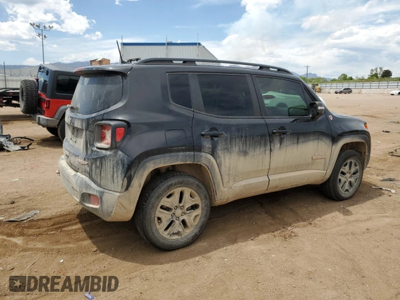 2018 Jeep Renegade Trailhawk z VIN ZACCJBCB9JPH87741, wystawiony jako Copart lot #58161425 z przebiegiem 47 033 mil mil oraz Czysty tytuł • Clean title. Historia ofert i sprzedaży dostępna na DreamBid. Obrazek 3.