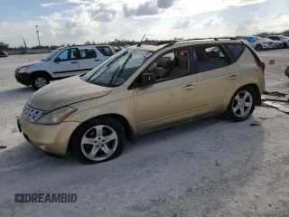 2003 Nissan Murano SL with VIN JN8AZ08W43W210268, listed as a Copart auction lot 44863295 with 0 mi miles and Salvage Title. Bid and sale history available at carsss.com. Image 1.