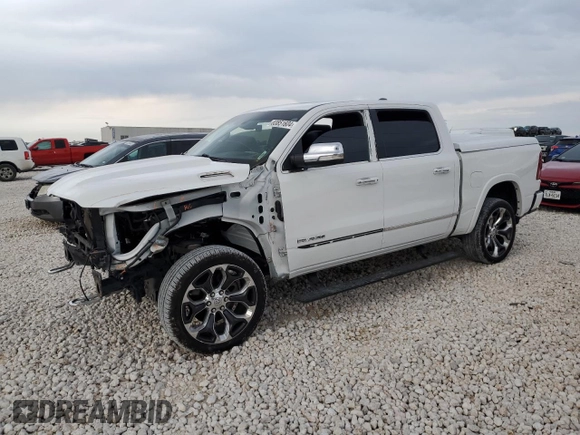 2020 Ram 1500 Limited with VIN 1C6SRFHT7LN101762, listed as a Copart auction lot 83851604 with 59,286 mi miles and Clean title. Bid and sale history available at DreamBid. Image 1.