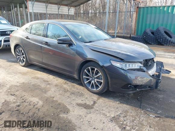 2016 Acura TLX Advance with VIN 19UUB3F7XGA003785, listed as a IAAI auction lot 41704559 with 123,251 mi miles and . Bid and sale history available at DreamBid. Image 1.