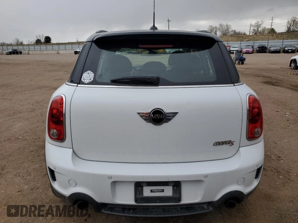 2013 MINI Countryman S ALL4 with VIN WMWZC5C52DWP32567, listed as a Copart auction lot 51462345 with 109,264 mi miles and Salvage Title. Bid and sale history available at DreamBid. Image 6.