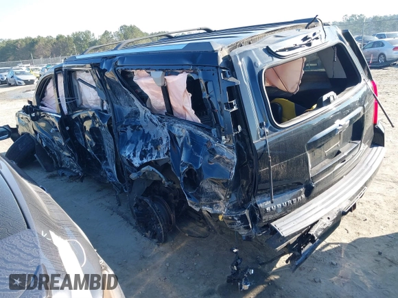 2018 Chevrolet Suburban LT with VIN 1GNSKHKCXJR268938, listed as a IAAI auction lot 41672886 with 76,844 mi miles and . Bid and sale history available at DreamBid. Image 3.