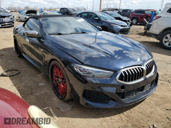 2019 BMW 8 Series M850i xDrive with VIN WBAFY4C52KBX39344, listed as a Copart auction lot 50695235 with 35,699 mi miles and Clean title. Bid and sale history available at DreamBid. Image 4.
