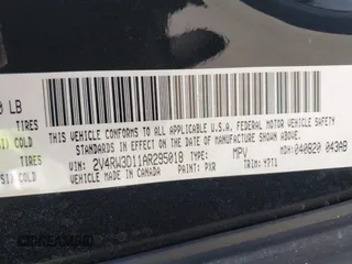 2010 Volkswagen Routan SE z VIN 2V4RW3D11AR295018, wystawiony jako IAAI lot #42404332 z przebiegiem 162 509 mil mil oraz . Historia ofert i sprzedaży dostępna na DreamBid. Obrazek 9.