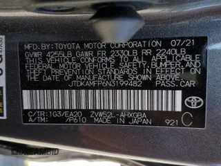 2022 Toyota Prius LE with VIN JTDKAMFP6N3199482, listed as a Copart auction lot 53990765 with Not provided miles and Salvage title. Bid and sale history available at DreamBid. Image 12.