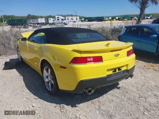 2015 Chevrolet Camaro LT with VIN 2G1FD3D30F9214174, listed as a IAAI auction lot 41807488 with 23,002 mi miles. Bid and sale history available at carsss.com. Image 3.