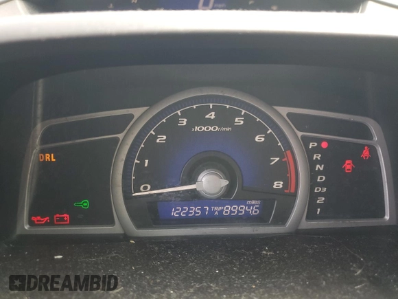 2010 Honda Civic Cpe EX with VIN 2HGFG1B84AH530971, listed as a Copart auction lot 72455394 with 122,357 mi miles and Salvage Title. Bid and sale history available at carsss.com. Image 9.