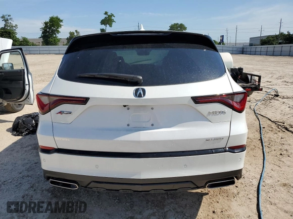 2024 Acura MDX w/A-Spec Package with VIN 5J8YE1H02RL021511, listed as a Copart auction lot 54641844 with 0 mi miles and Salvage Title. Bid and sale history available at carsss.com. Image 6.