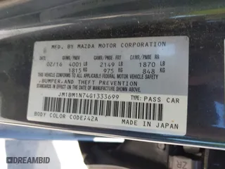 2016 Mazda Mazda3 i Grand Touring with VIN JM1BM1N74G1333699, listed as a IAAI auction lot 41836178 with 194,946 mi miles. Bid and sale history available at carsss.com. Image 9.