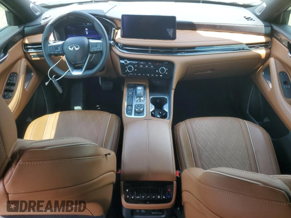 2025 Infiniti QX60 Autograph with VIN 5N1AL1HU5SC341027, listed as a Copart auction lot 65010435 with 5,180 mi miles and Salvage title. Bid and sale history available at DreamBid. Image 8.