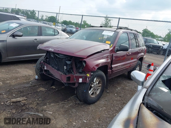 2000 Jeep Grand Cherokee Limited with VIN 1J4GW58N4YC423095, listed as a IAAI auction lot 42275933 with 135,684 mi miles and . Bid and sale history available at DreamBid. Image 2.