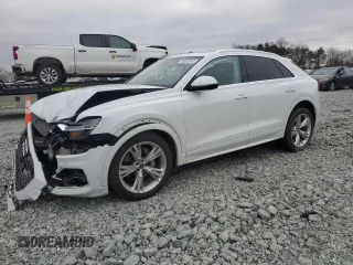 2022 Audi Q8 Premium Plus with VIN WA1BVBF15ND016839, listed as a Copart auction lot 85557544 with 34,381 mi miles and Salvage Title. Bid and sale history available at carsss.com. Image 1.