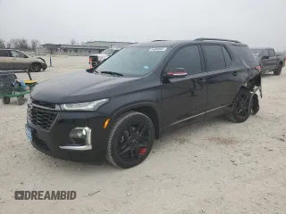 2022 Chevrolet Traverse Premier with VIN 1GNERKKW7NJ184791, listed as a Copart auction lot 44900045 with 36,796 mi miles and Salvage title. Bid and sale history available at DreamBid. Image 1.