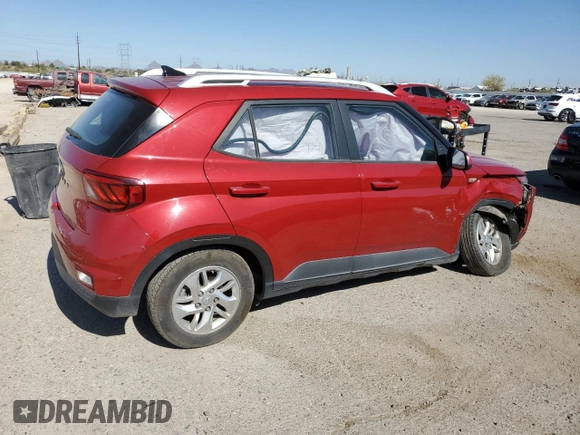 2020 Hyundai Venue SEL with VIN KMHRC8A33LU030429, listed as a Copart auction lot 61128325 with 50,988 mi miles and Salvage title. Bid and sale history available at DreamBid. Image 3.
