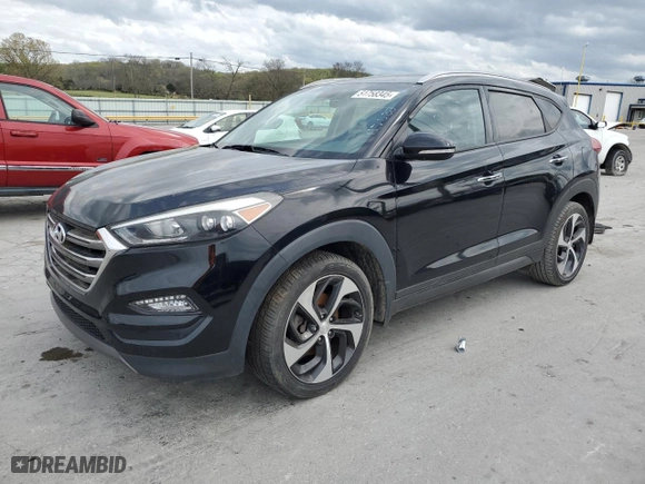 2016 Hyundai Tucson Limited with VIN KM8J33A2XGU117838, listed as a Copart auction lot 51758345 with 123,735 mi miles and Clean Title. Bid and sale history available at carsss.com. Image 1.