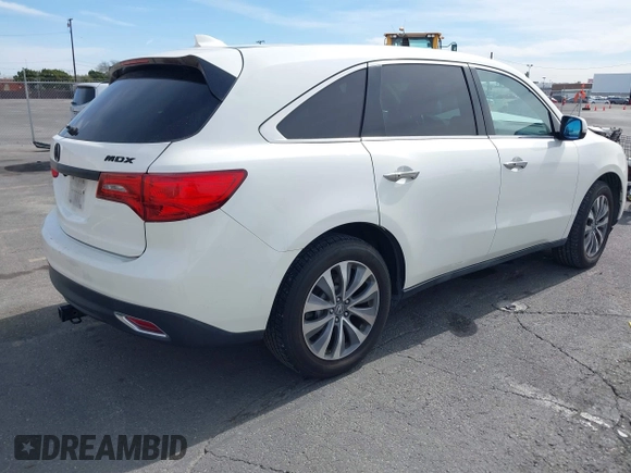 2016 Acura MDX w/Tech with VIN 5FRYD3H4XGB009265, listed as a IAAI auction lot 41691872 with 123,798 mi miles. Bid and sale history available at carsss.com. Image 4.