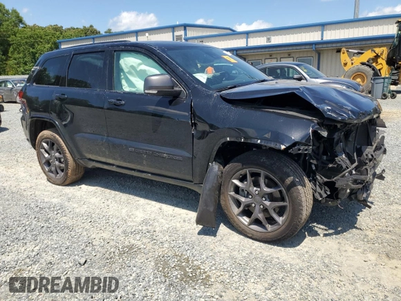2021 Jeep Grand Cherokee 80th Anniversary with VIN 1C4RJFBG9MC842843, listed as a Copart auction lot 61495735 with Not provided miles and Salvage title. Bid and sale history available at DreamBid. Image 4.
