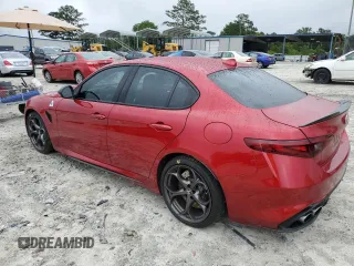 2022 Alfa Romeo Giulia Quadrifoglio with VIN ZARFAMEV2N7660872, listed as a Copart auction lot 56855623 with 14,720 mi miles and . Bid and sale history available at DreamBid. Image 2.