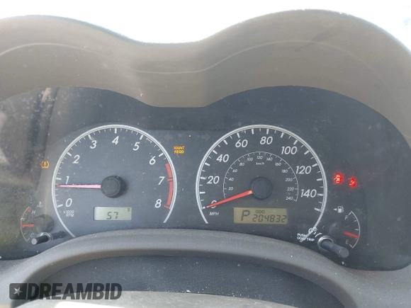 2010 Toyota Corolla with VIN 2T1BU4EE7AC488721, listed as a IAAI auction lot 42152886 with 204,832 mi miles and . Bid and sale history available at DreamBid. Image 7.
