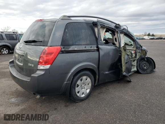 2006 Nissan Quest SL with VIN 5N1BV28U36N123246, listed as a Copart auction lot 82884794 with 0 mi miles and Salvage Title. Bid and sale history available at carsss.com. Image 3.