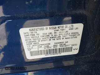 2019 Infiniti Q50 RED SPORT 400 with VIN JN1FV7AP8KM780182, listed as a IAAI auction lot 41682121 with 73,110 mi miles. Bid and sale history available at carsss.com. Image 9.