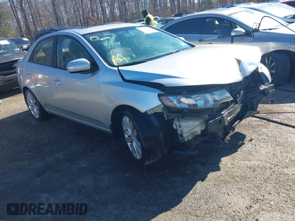 2010 Kia Forte SX with VIN KNAFW4A35A5299432, listed as a IAAI auction lot 41816492 with 54,871 mi miles. Bid and sale history available at carsss.com. Image 1.
