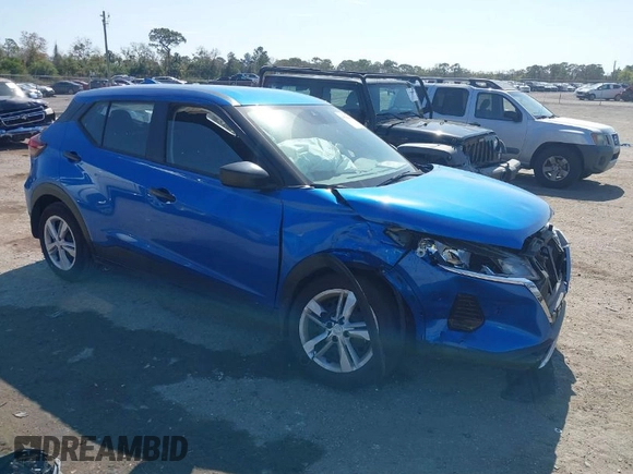2024 Nissan Kicks S with VIN 3N1CP5BV9RL520148, listed as a IAAI auction lot 41590808 with 15,648 mi miles. Bid and sale history available at carsss.com. Image 1.