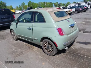 2013 FIAT 500 Lounge with VIN 3C3CFFER4DT512749, listed as a IAAI auction lot 42063224 with 186,157 mi miles and . Bid and sale history available at DreamBid. Image 3.