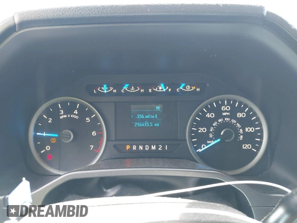 2015 Ford F-150 XL with VIN 1FTEW1CF3FKD17617, listed as a IAAI auction lot 41976415 with 216,415 mi miles and . Bid and sale history available at DreamBid. Image 7.