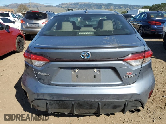 2023 Toyota Corolla Hybrid LE with VIN JTDBCMFE7P3013461, listed as a Copart auction lot 46107765 with 90,344 mi miles and Salvage Title. Bid and sale history available at carsss.com. Image 6.
