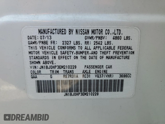2014 Infiniti QX50 Journey with VIN JN1BJ0HP3EM210229, listed as a Copart auction lot 84120624 with 109,068 mi miles and Salvage Title. Bid and sale history available at carsss.com. Image 12.