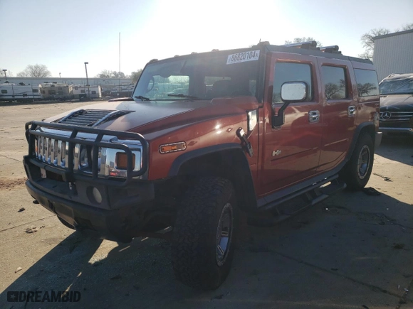 2004 Hummer H2 with VIN 5GRGN23U24H101928, listed as a Copart auction lot 86820104 with NaN miles and Salvage Title. Bid and sale history available at carsss.com. Image 1.