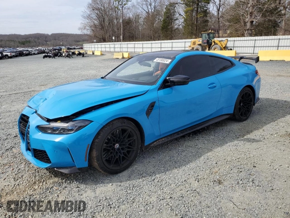 2022 BMW M4 Competition xDrive with VIN WBS43AZ01NCK81354, listed as a Copart auction lot 45180024 with 13,723 mi miles. Bid and sale history available at carsss.com. Image 1.