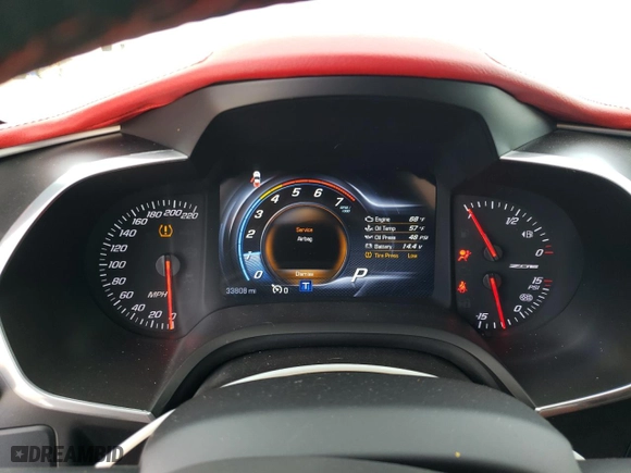 2016 Chevrolet Corvette Z06 2LZ with VIN 1G1YS2D67G5612192, listed as a Copart auction lot 83853334 with 33,808 mi miles and Salvage Title. Bid and sale history available at carsss.com. Image 9.