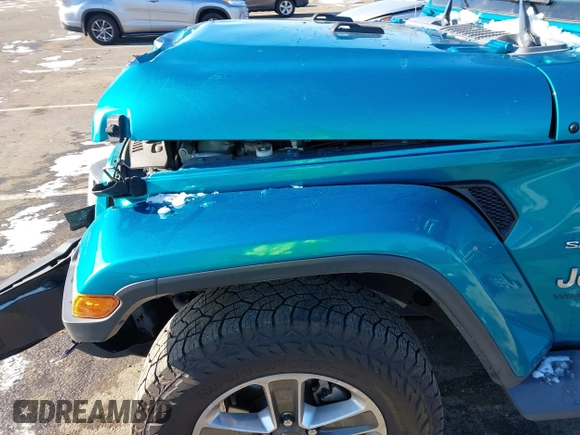 2019 Jeep Wrangler Unlimited Sahara with VIN 1C4HJXEN7KW641854, listed as a IAAI auction lot 41635091 with 51,039 mi miles and . Bid and sale history available at DreamBid. Image 6.