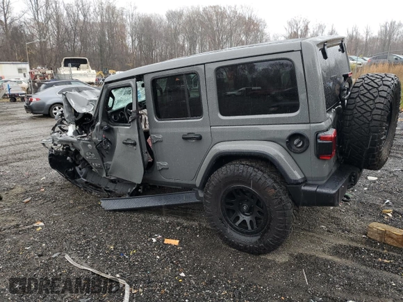 2021 Jeep Wrangler Unlimited Sahara High Altitude z VIN 1C4HJXEN6MW751197, wystawiony jako Copart lot #81239954 z przebiegiem 57 603 mil mil oraz Szkoda całkowita • Salvage title. Historia ofert i sprzedaży dostępna na DreamBid. Obrazek 2.