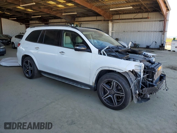 2023 Mercedes-Benz GLS 450 with VIN 4JGFF5KE7PA954520, listed as a Copart auction lot 47780935 with 22,752 mi miles and Salvage Title. Bid and sale history available at DreamBid. Image 4.