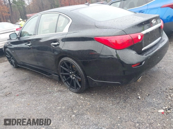 2014 Infiniti Q50 Sport with VIN JN1BV7AP4EM672256, listed as a IAAI auction lot 41016895 with 121,293 mi miles and . Bid and sale history available at DreamBid. Image 3.
