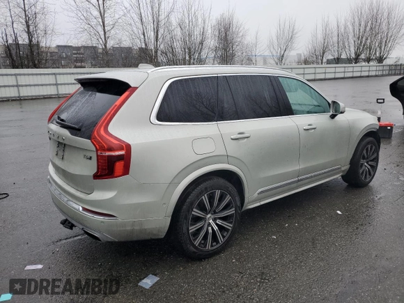 2020 Volvo XC90 Inscription with VIN YV4A221L1L1618474, listed as a Copart auction lot 45589905 with 87,455 mi miles and Salvage title. Bid and sale history available at DreamBid. Image 3.