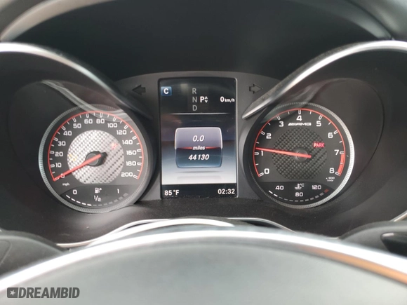 2016 Mercedes-Benz C-Class AMG C 63 S with VIN 55SWF8HB6GU113247, listed as a Copart auction lot 47280295 with 44,130 mi miles and Salvage Title. Bid and sale history available at carsss.com. Image 9.