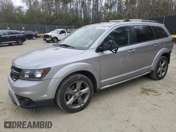 2017 Dodge Journey Crossroad Plus z VIN 3C4PDDGG6HT578759, wystawiony jako Copart lot #49619255 z przebiegiem 157 394 mil mil oraz Szkoda całkowita • Salvage title. Historia ofert i sprzedaży dostępna na DreamBid. Obrazek 1.