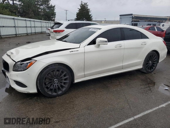 2015 Mercedes-Benz CLS-Class CLS 550 with VIN WDDLJ9BB0FA150843, listed as a Copart auction lot 80978534 with 83,436 mi miles and Salvage Title. Bid and sale history available at carsss.com. Image 1.