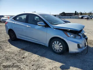 2013 Hyundai Accent GLS with VIN KMHCT4AE2DU348477, listed as a Copart auction lot 46368515 with 127,663 mi miles and Salvage Title. Bid and sale history available at carsss.com. Image 4.