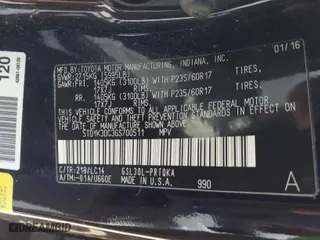 2016 Toyota Sienna XLE with VIN 5TDYK3DC3GS700511, listed as a IAAI auction lot 41814336 with 75,864 mi miles. Bid and sale history available at carsss.com. Image 9.