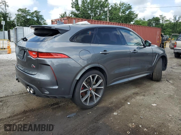 2019 Jaguar F-Pace SVR with VIN SADCZ2EE8KA606005, listed as a Copart auction lot 63608455 with 43,141 mi miles and Salvage title. Bid and sale history available at DreamBid. Image 3.
