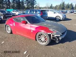 2018 Nissan 370Z Sport with VIN JN1AZ4EH4JM572377, listed as a IAAI auction lot 41518097 with 76,709 mi miles and . Bid and sale history available at DreamBid. Image 1.