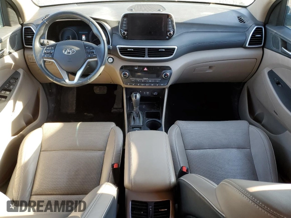 2019 Hyundai Tucson Ultimate with VIN KM8J3CAL0KU932132, listed as a Copart auction lot 42019195 with 57,385 mi miles and Salvage Title. Bid and sale history available at carsss.com. Image 8.
